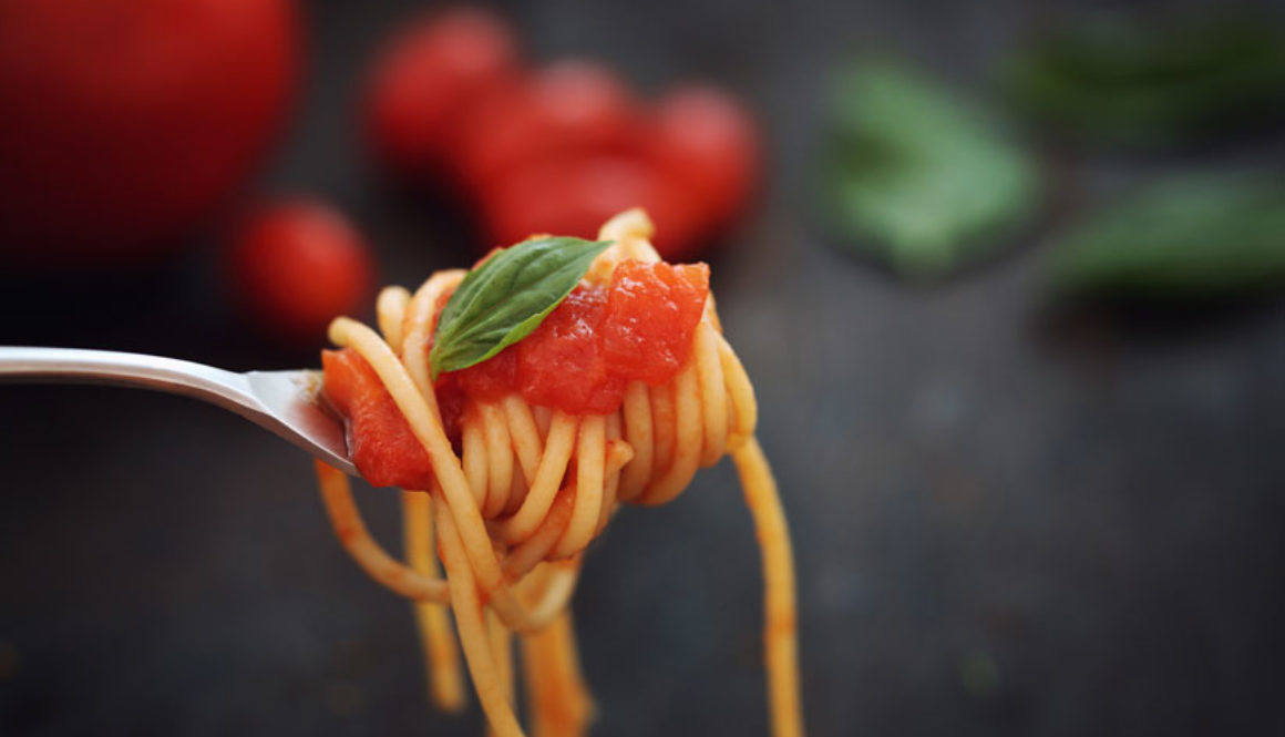 pasta on a fork