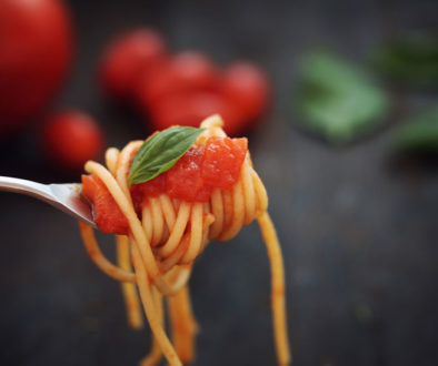 pasta on a fork