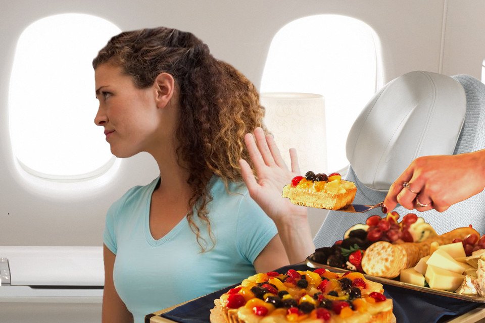 Girl-dont-want-airplane-food